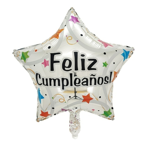 18" Foil Balloon Spanish Feliz Cumpleaños