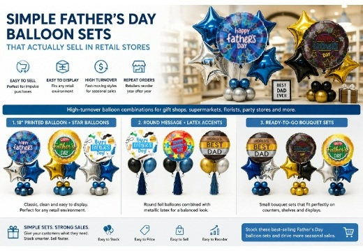 Simple Father&rsquo;s Day Balloon Sets That Actually Sell in Retail Stores